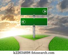 Crossroads road sign Crossroads road sign