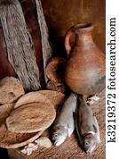 Fresh fish and bread