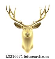 golden deer head golden deer head