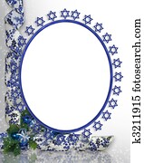 Jewish star photo frame border Jewish star photo frame border