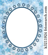 Jewish star photo frame border Jewish star photo frame border