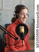 Radio dj working at radio