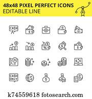 schlag, geld, icons,, transactions,, conversion,, vektor, image. schlag, geld, icons,, transactions,, conversion,, vektor, image.