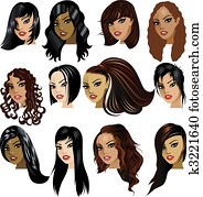 Brunette Women Faces Brunette Women Faces