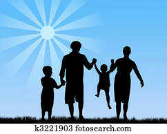 Family in springtime Family in springtime