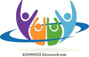 Happy people logo vector