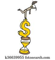 man trying to balance time and money