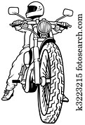 Motorcycle and Driver Motorcycle and Driver