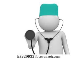 Physician at work close-up Physician at work close-up