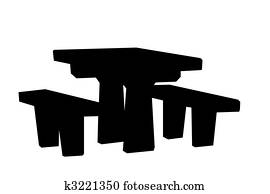 Picnic Table Silhouette Picnic Table Silhouette