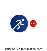Running logo, sport event icon Running logo, sport event icon