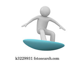 Surfer isolated Surfer isolated