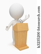 3d small people - orator 3d small people - orator