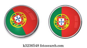 bandeira, botão, portugal
