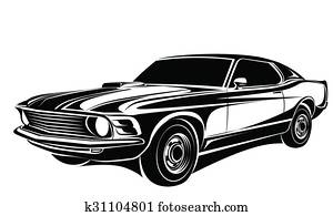 car, clássicas, vetorial