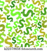 dollar, seamless, muster, wirtschaft, und, geld, thema, vektor, backgrou