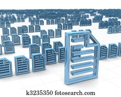 Electronic data storing and hosting concept Electronic data storing and hosting concept