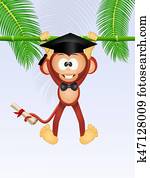 funny monkey graduate