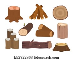 Baumstumpf Vektor Illustration Clipart K37549530 Fotosearch