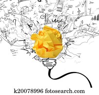 idéia, e, inovação, conceito