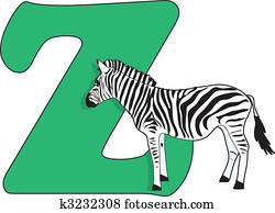 Letter Z with a Zebra Letter Z with a Zebra