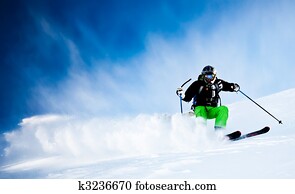 Man's skiing Man's skiing