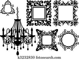 picture frames and chandelier picture frames and chandelier