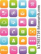 call center flat style icon set call center flat style icon set