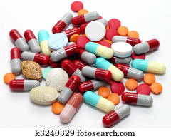 Medication in a pile Medication in a pile