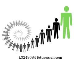 personal / business growth conceptual illustration