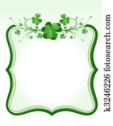 st., Patrick`s, dia, quadro