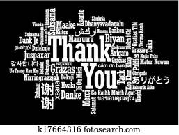 thank you word cloud illustration thank you word cloud illustration