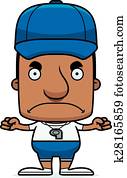Cartoon Angry Coach Man Cartoon Angry Coach Man
