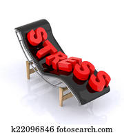 chaise longue with relax written