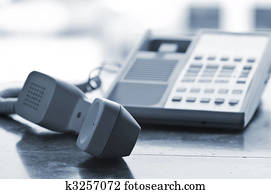 Desk telephone off hook Desk telephone off hook