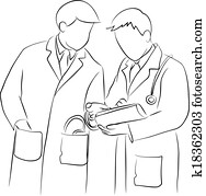 Doctor and doctor consulting Doctor and doctor consulting