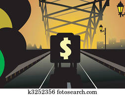 Dollar and truck Dollar and truck