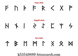 elder futhark runes stylized