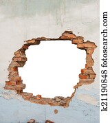 Hole brick wall Hole brick wall