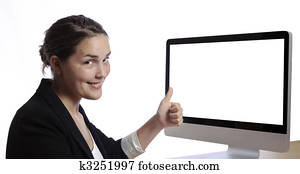 Office woman is pretty Office woman is pretty