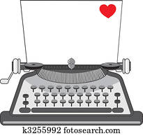 Old Typewriter Heart