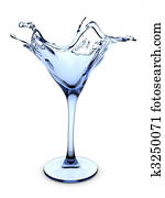 Splashing martini cocktail glass Splashing martini cocktail glass