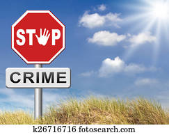 stop crime sign stop crime sign