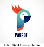 Tropical birds - parrot