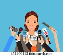 unternehmerin, geben, ein, interview