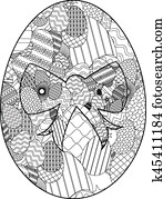 Zentangle easter egg Zentangle easter egg