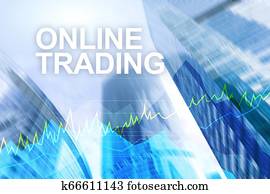 連線的交換, forex, 投資, 以及, 金融市場, concept.