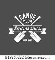 altmodisch, canoeing, logo altmodisch, canoeing, logo