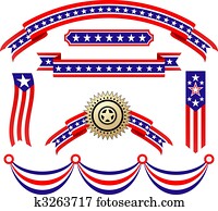 American patriotic ribbons American patriotic ribbons