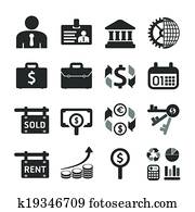 Business and financial Icons set. Vector illustration.